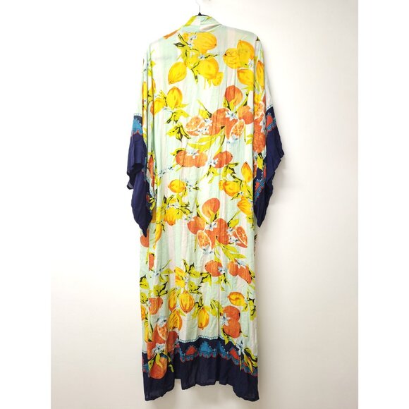 Free People Ciao Bella Stripe Kimono One Size Floral Print - Picture 2 of 6